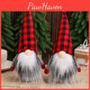 Рождественский гном, плюшевая фигурка из красно-черной клетчатой ткани для праздничного декора