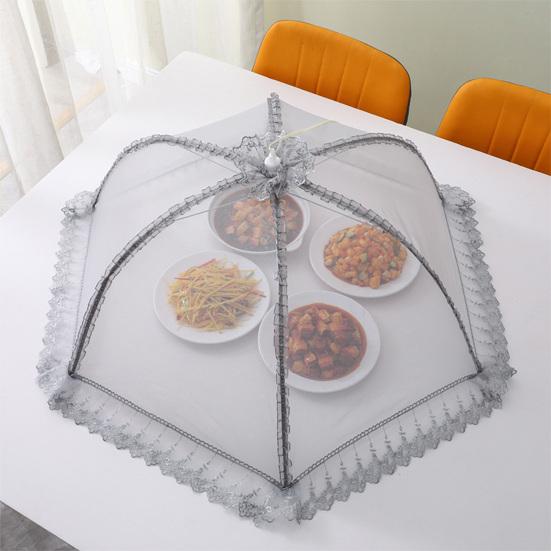 Складная сетчатая крышка для еды, многоразовая, отпугивающая насекомых, защита для еды на открытом воздухе