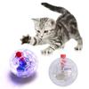Glowing Ball Cat Toy Football Shape Bounce Ball Toys for Dog Cats Interactive Training Kitten Toys with LED Light Pet Supply
