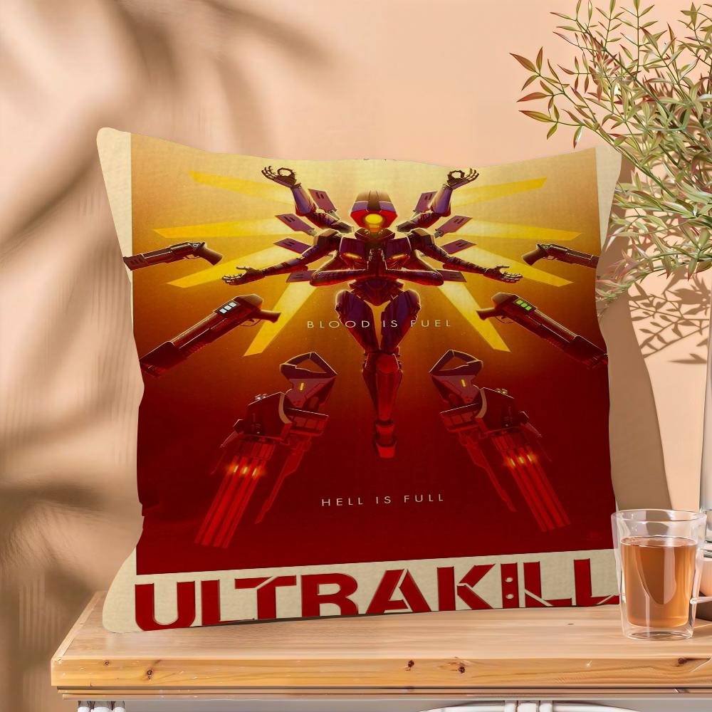 Popular New Video Game UUltrakill Pillow Gift Home Office Decoration Bedroom Sofa Car Cushion Cover case x