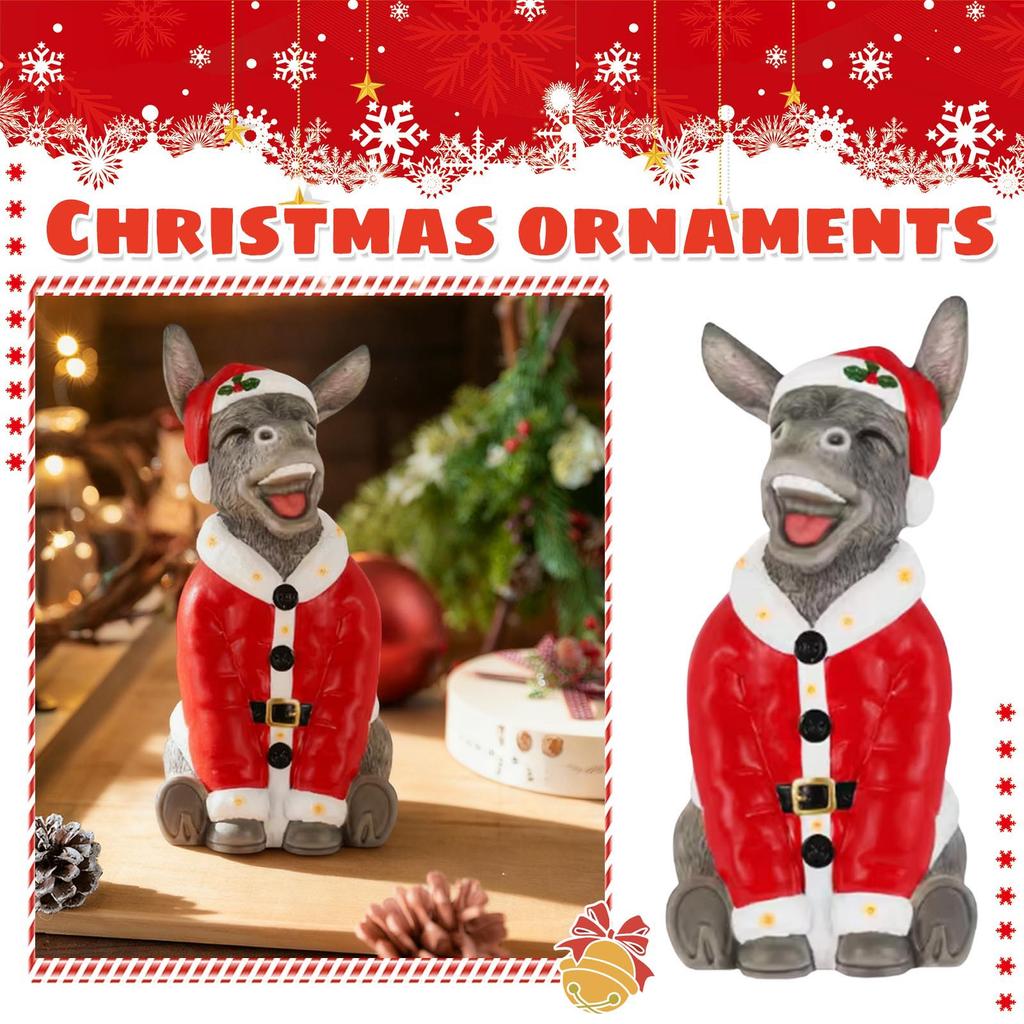 A Resin Christmas Donkey Figurine – The Perfect Choice For Festive Cheer.
