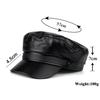Hat Industry Autumn and Winter New Black PU Beret R