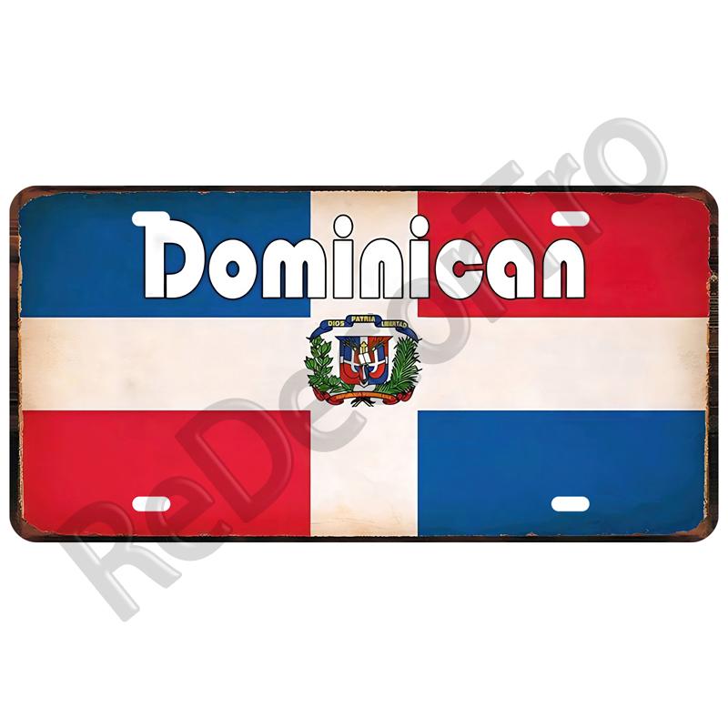 Metal Sign Germany USA Country Flag Tin Sign Plaque France Israel Spain Tinplate Plate For Wall Home Restaurant Craft Bar Decor