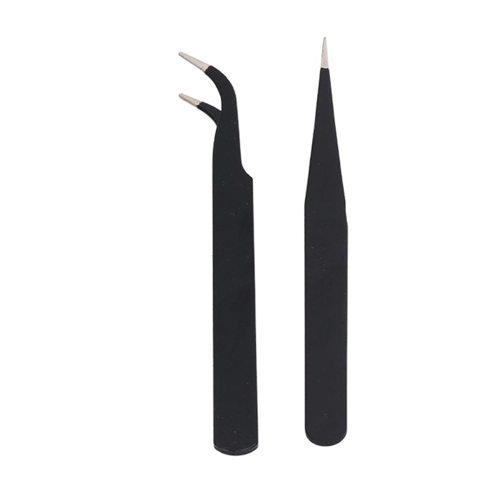 8pcs Protective Cover Accuracy Tweezer Stainless Steel Precision Tweezers Set Electronics