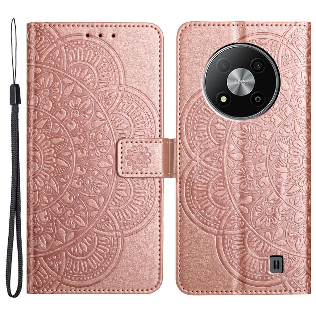Для ZTE Blade A73 5G кожаный чехол Mandala Flower Wallet Flip Cover