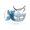 Butterfly Masquerade Ball Mask Lace Plastic Half Face Mask for Women Party Costume Halloween Cosplay Accessory