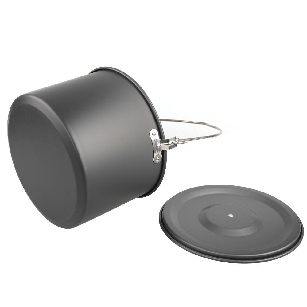 Portable Camping Hanging Pot 8L Cooking Pot Outdoor Cookware for Camping Hiking Fishing