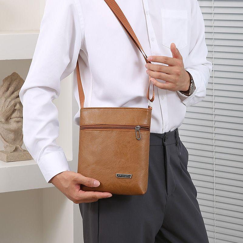 Мужская сумка через плечо с диагональным креплением, модная и повседневная рабочая сумка для телефона, мужская сумка