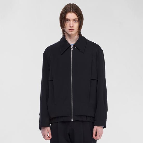Giosongeo Black Box Pleated Collar Jumper ZF5JP552BK