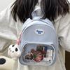 Japanese Ins Transparent Bar Pain Bag Backpack College Girl Summer New College Student Mini School Bag