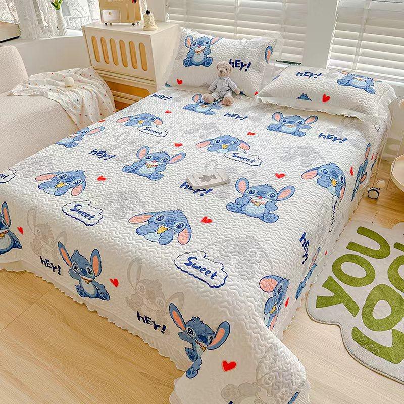 Новый комплект из трех предметов с жемчужным хлопковым покрывалом Fairy с стиркой в ​​пресной воде и хлопковым кружевным покрывалом