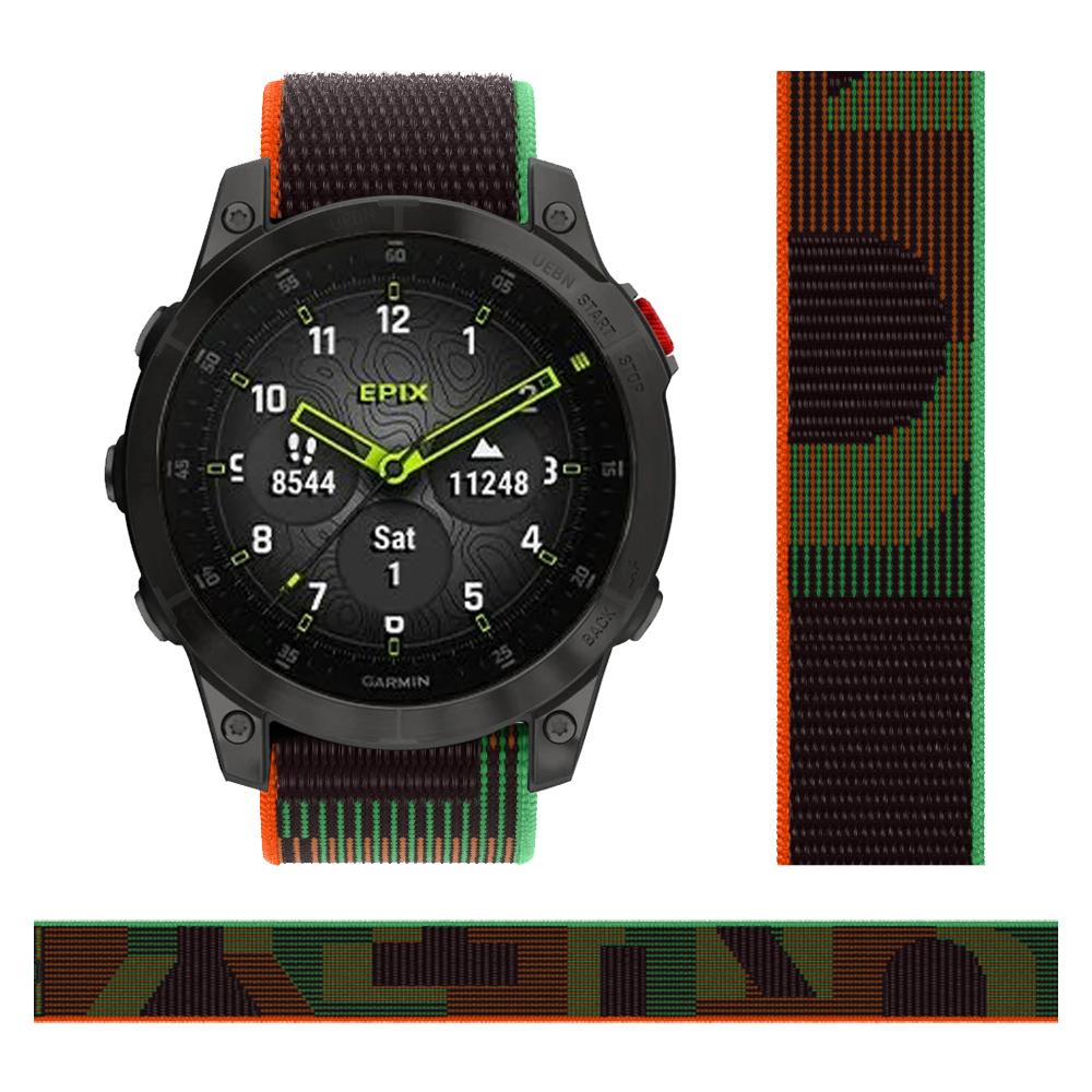 Нейлоновый ремешок с застежкой-липучкой 22 мм 26 мм для часов Garmin Epix Gen2 Fenix 7 7X Fenix 6Pro 5XPlus/Forerunner 955 965 MARQ Enduro 2