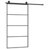 VidaXL Porte Coulissante et Kit de Guincaillerie Porte Givrée Rail Coulissant Butées de Porte Bloc Anti-saut 102,5x205cm 3152149