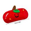 Cute Apple Plush Pencil Case Cartoon Double-Sided Embroidered Pen Bag Stationery Organizer Cosmetic Bag Kid Gift