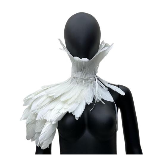 Готический стиль шаль павлин костюм женский шаль кружевной шарф перья винтажный готический плащ карнавальный костюм на Хэллоуин карнавальный костюм