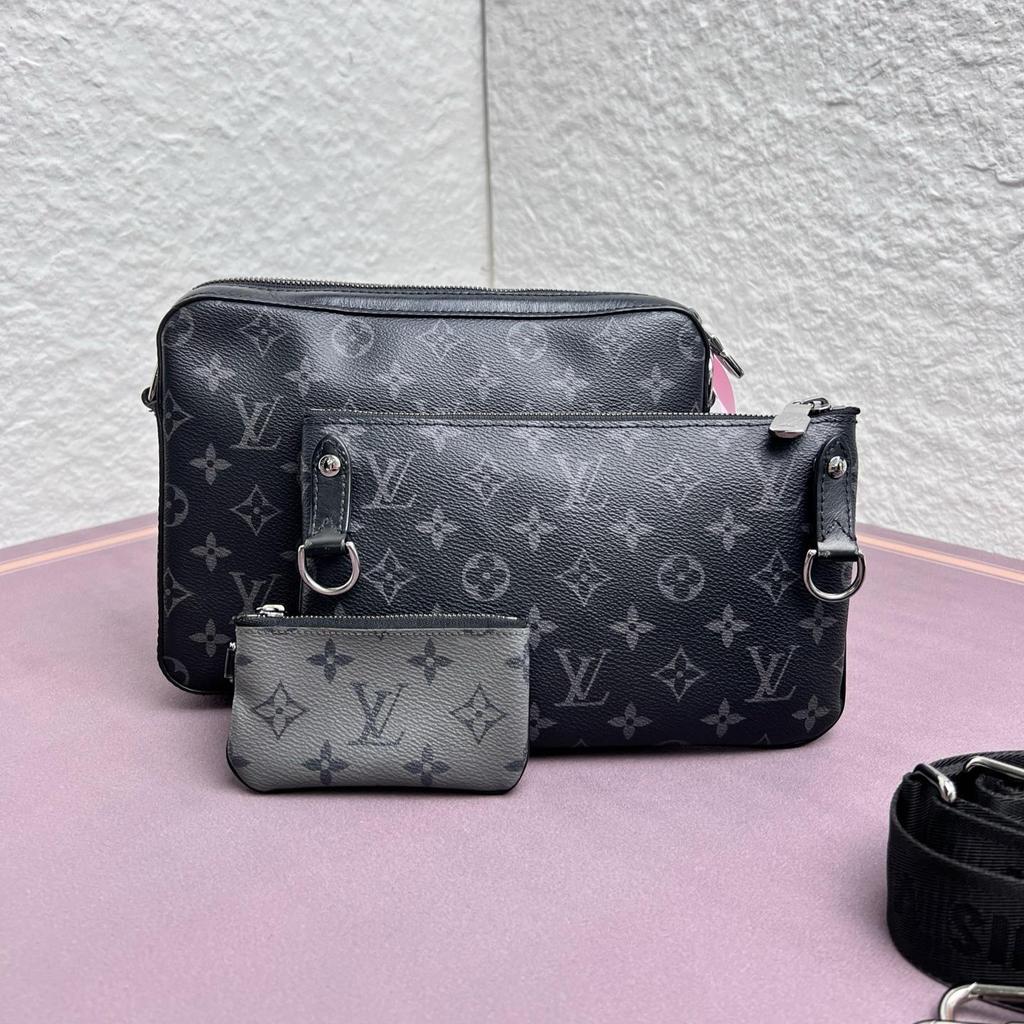 [Б/У] Louis Vuitton Trio Messenger 'Канва Monogram Eclipse Reverse' - Очень хорошее состояние #QLLBOH