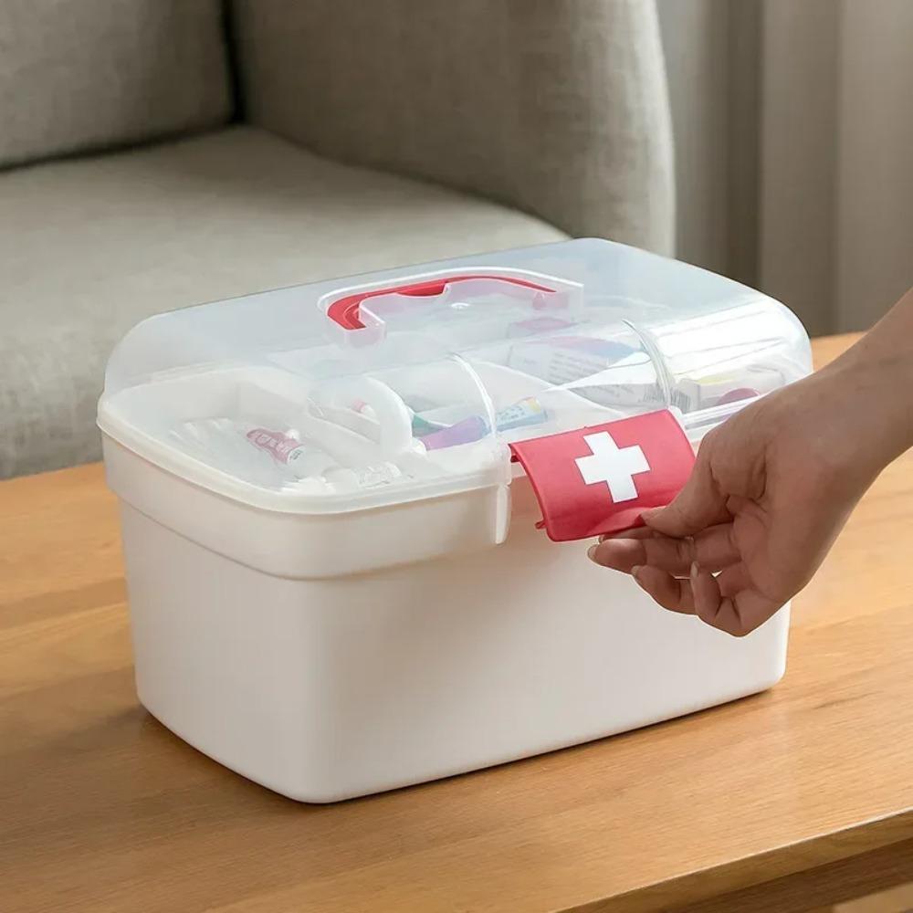 Plastic Jewelry Organizer Multi Layer Medicine Box Usefull Pills Storage Box Small Items