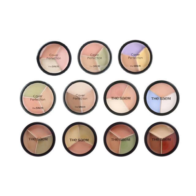 THE SAEM Cover Perfection Тройной консилер-стик 4,5 г x 3 / Мягкая текстура, Макияж, Корейская косметика, Kbeauty
