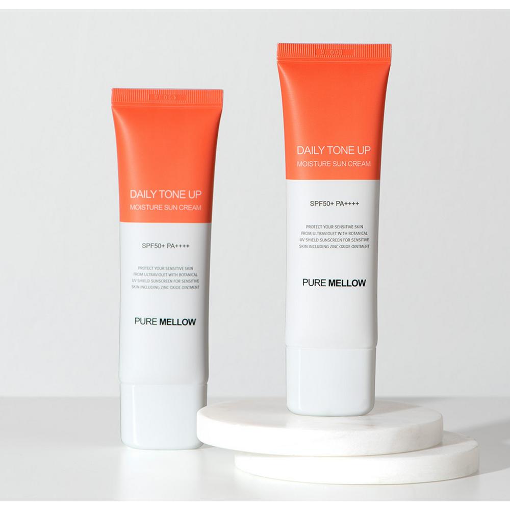 Pure Mellow Ежедневный увлажняющий солнцезащитный крем Tone-Up SPF50+ PA++++, 50 мл, 2 шт.