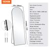 Arched Full Length Mirror 65'' x 22'' Full Body Mirror Standing Hanging