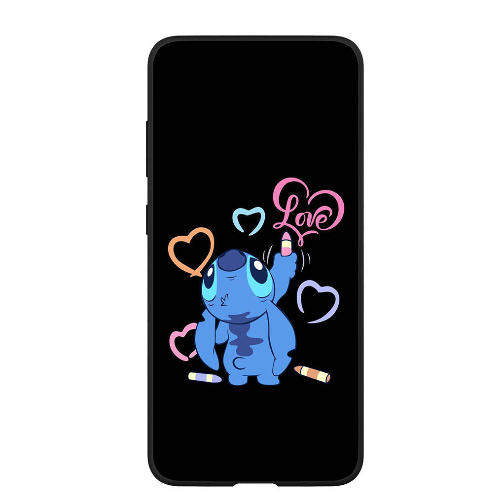 Чехол для телефона Samsung Galaxy S25 S23 S22 S21 S24 Ultra FE A05 A06 A15 A16 A36 A37 A35 A54 A55 A56 A57 A25 A26 A53 A17 Синий Мультяшный Стич из Лило и Стич Чехол