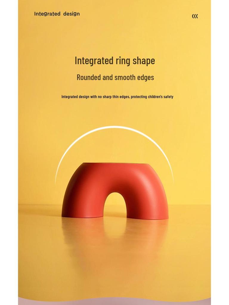 Креативный радужный пуфик-хранилище для детей - 3D-подушка, нескользящий, круглый пуфик для гостиной или для смены обуви.