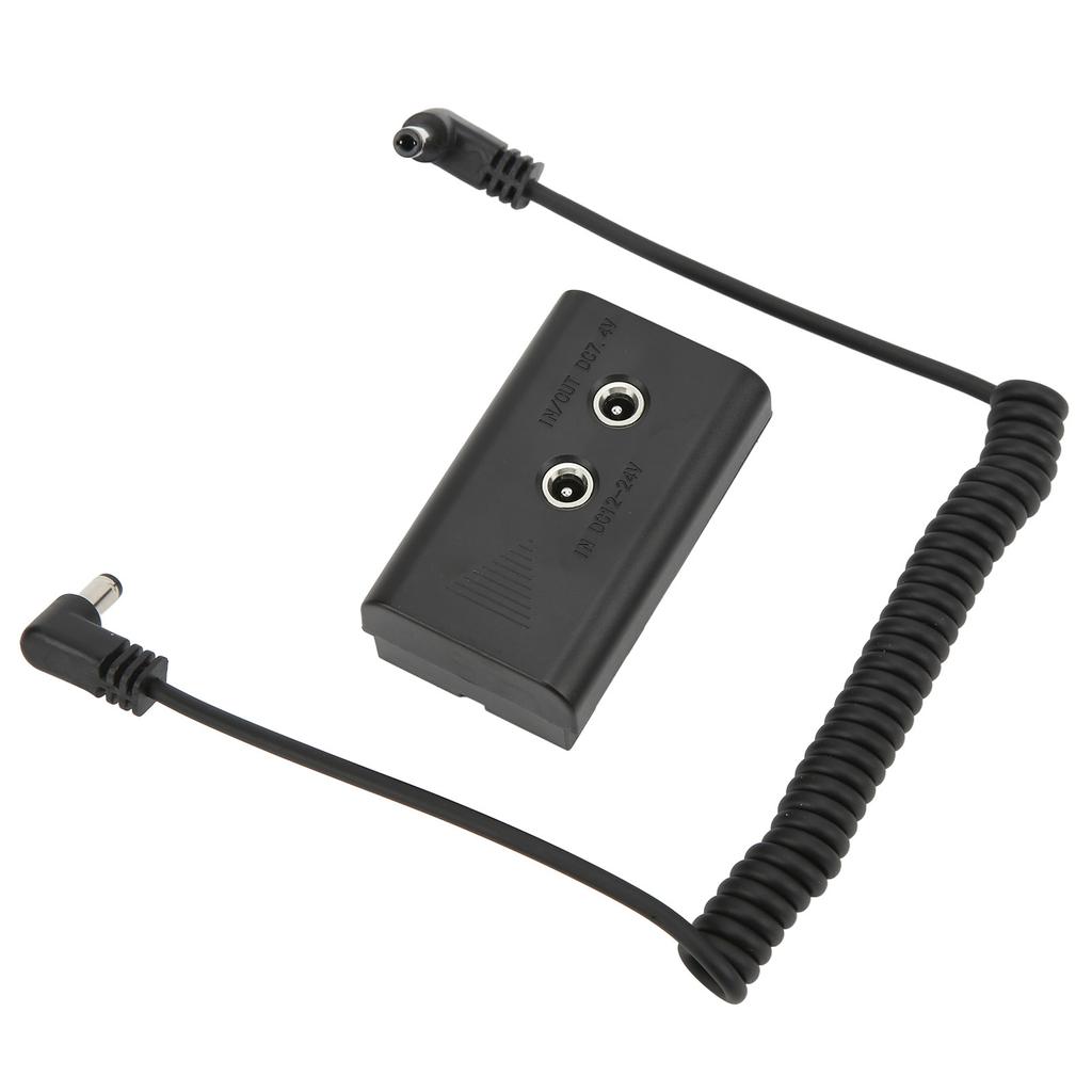 Dummy Battery with DC 7.4V Elbow Power Cable for Sony NPF550 NPF570 NPF970 Monitor Parts