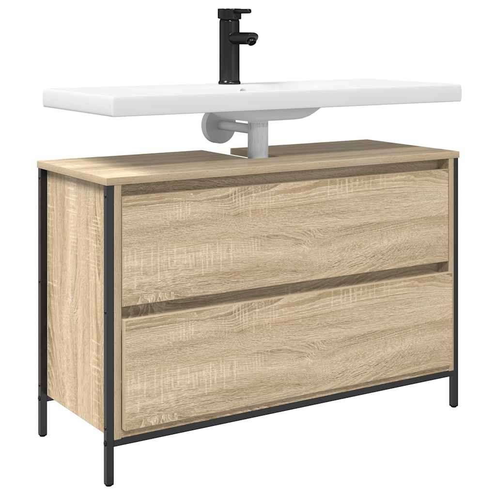Washbasin Cabinet with Drawers Sonoma Oak