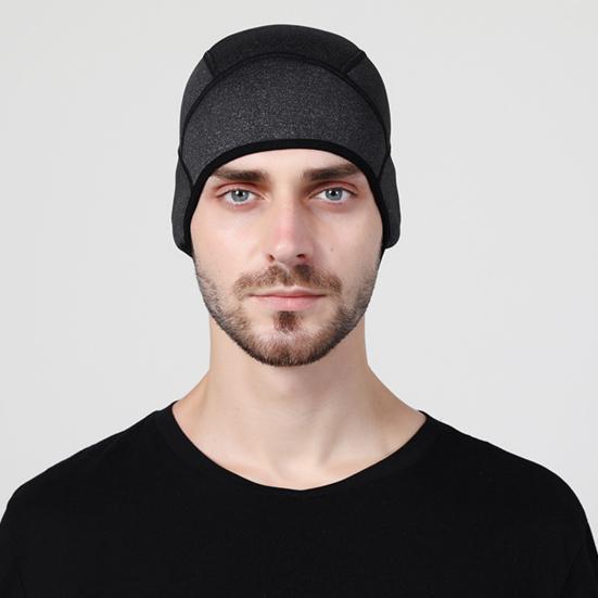 Зимняя велосипедная шапка-подкладка с отверстиями для очков, защита ушей, эластичная, нескользящая, сохраняющая тепло, ветрозащитная шапка-чепец для езды на велосипеде, бега, катания на лыжах