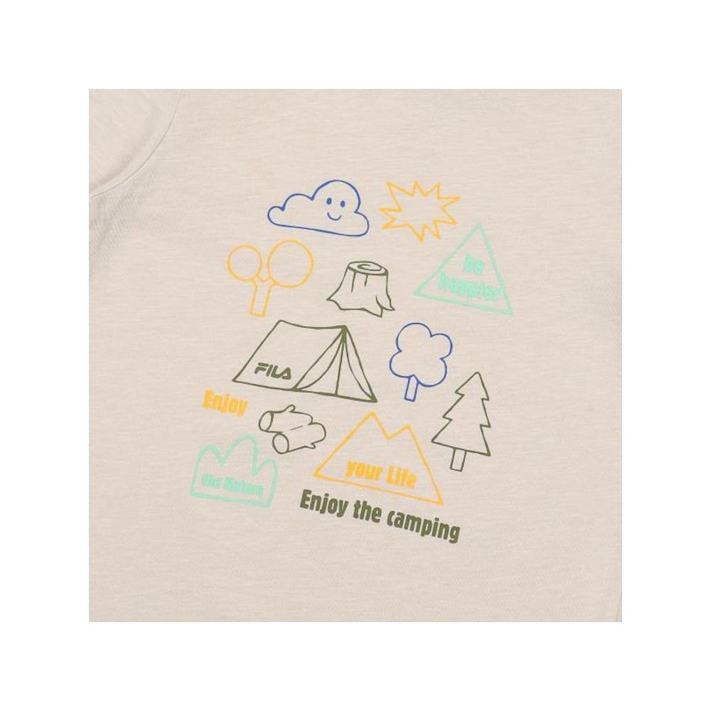 [fila Kids] Футболка с рисунком эмодзи для кемпинга Fk2rsf2204x Грустно q0zFk2rsf2204xГрустно