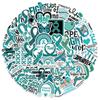 50 Sheets Teals Inspirational Quotes Sticker Ovarian Cancer Awareness Sticker Decal Laptop Sticker Decorative Sticker