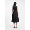 BoSS Women S adjuStable Belt Stretch Cotton Wrap dreSS Dark Blue