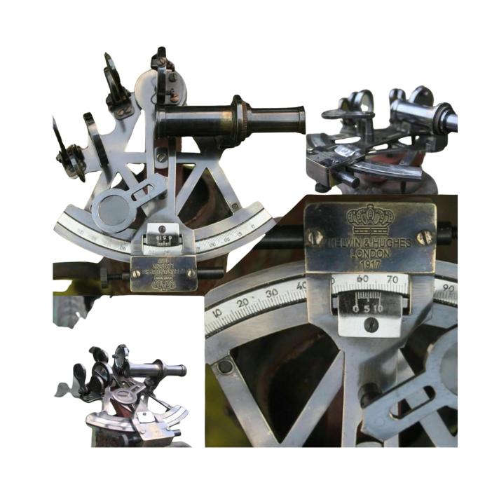 Vintage Marine Working German Sextant Ship Instrument Solid Brass Sextant Gift
