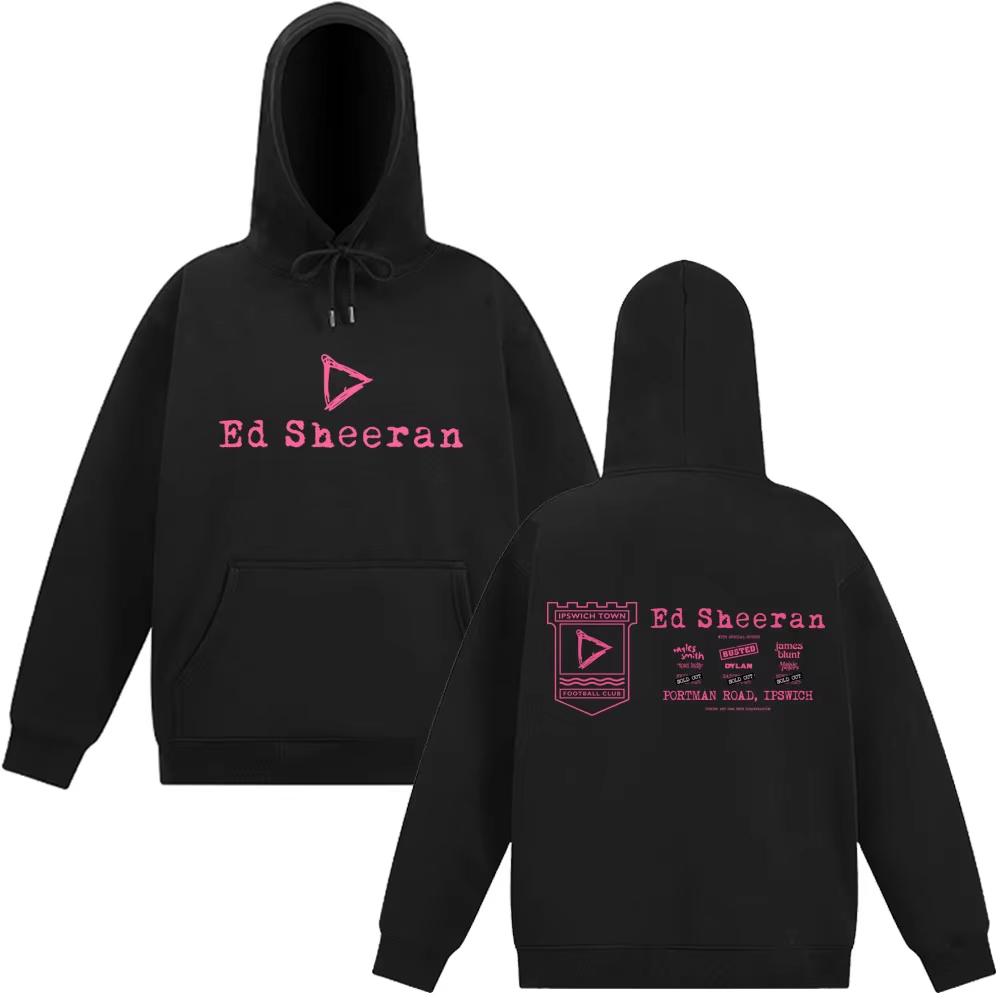 Ed Sheeran Play Tour Merch Hooded Sweatshirt Man Woman Fashion Oversized Long Sleeves Casual Pullover Fans Gift Streetwears