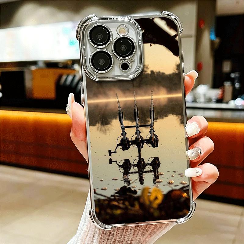Рыболовная удочка для карпа Покрытие Чехол для телефона Для Iphone 16 17 Pro Max Air 16E 14 15 Plus 12 13 Mini Противоударный Чехол с подушкой безопасности