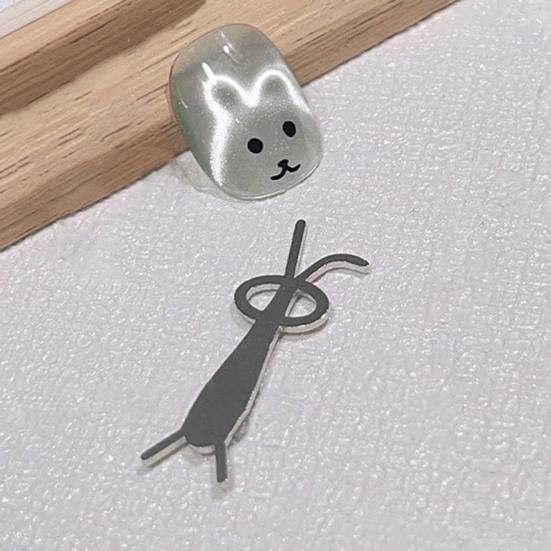 Magnetic Nail Art Tool Bunny Shaped Cat Eyes Magnet for Gel Polish Professional Grade Metal Plate with Bunny Design Salon Manicure Essential