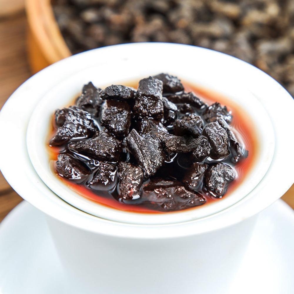 Чай Ископаемая Серебряная Монета Юньнань Пуэр Шу - Аромат Клейкого Риса, Жестяная Банка 250г