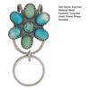1/2Pcs Turquoise Inlaid Keychain Flower Shape Natural Stone Inlay Design Keychain Bag Clip Holder Bag Backpack Accessories