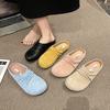 Женские весенние новые полушлепанцы на толстой подошве, ретро, с круглым носком, универсальные, с сумкой на мыске