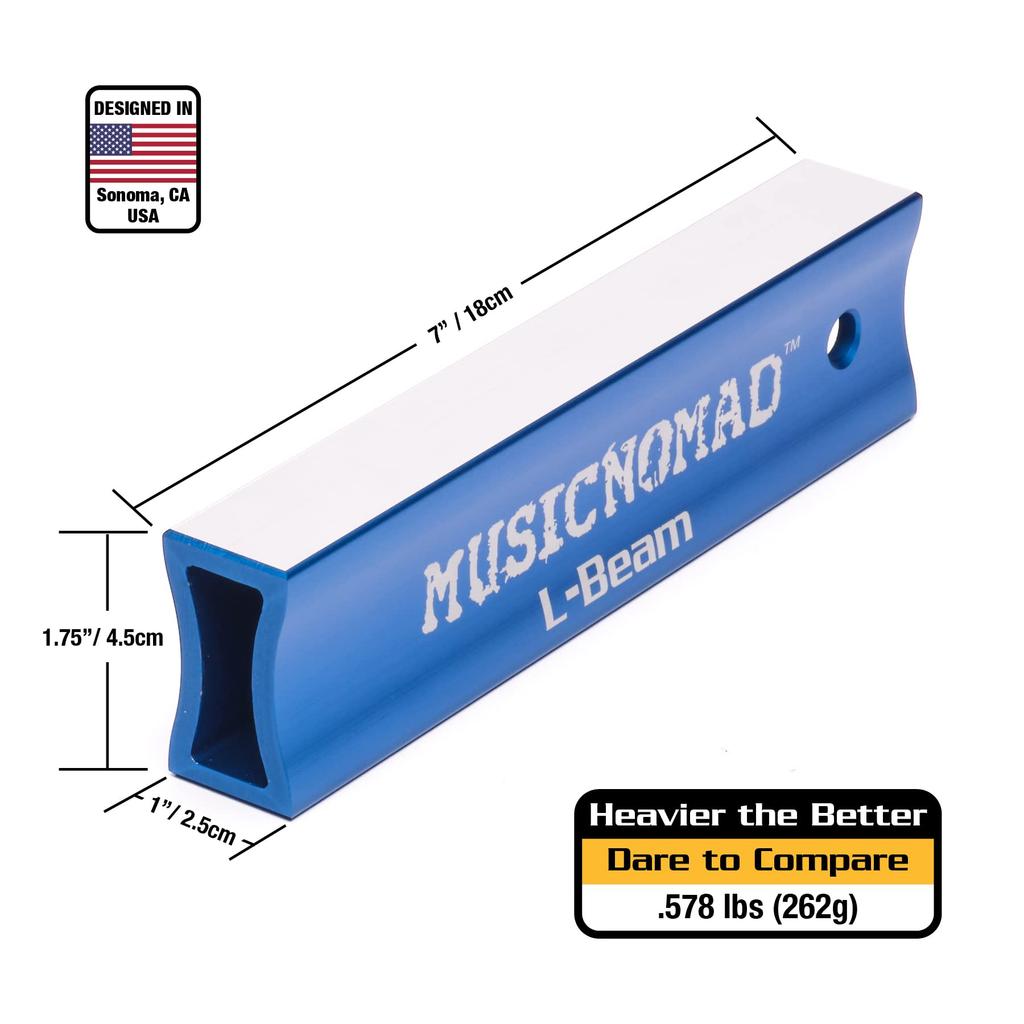 MUSICNOMAD Fret Leveling and Fingerboard Leveling MN810 Tool, 7-inch (18cm) L-Beam