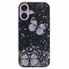 AW Series For iPhone 16 Case Glitter Bling PVC Butterfly TPU Shockproof Phone Cover