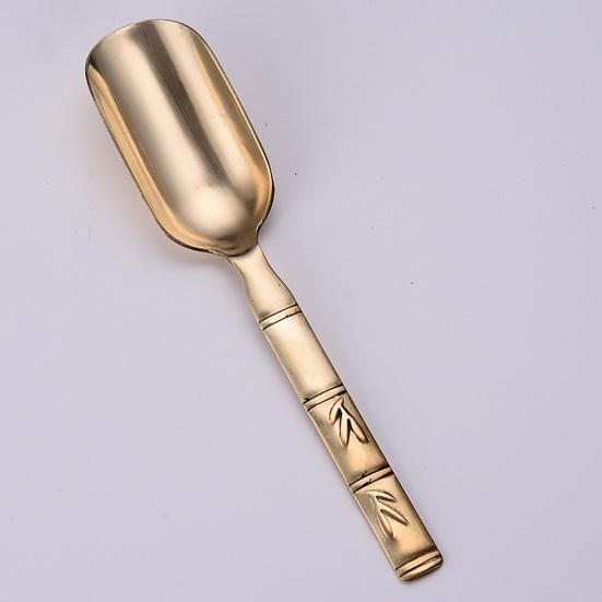 Tea Shovel Glossy Anti-scalding Copper Portable Scooping Sugar Coffee Scoop Teaware Supplies