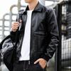 Осенне-зимнее новое кожаное пальто, мужская корейская версия, трендовая повседневная плюшевая мужская красивая кожаная куртка, пальто, мужская одежда