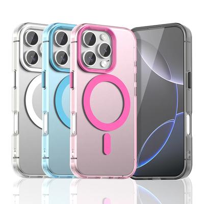 Новый матовый прозрачный чехол Candy Magnetic Wireless Charging для iPhone 16 14 13 12 11 15 Pro Max Plus Magsafe Shockproof Cover