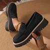 2025 Spring New Loafers Large Size Casual Polished British Style Women's Shoes Thick Heel Thick Sole Foreign Trade Retro