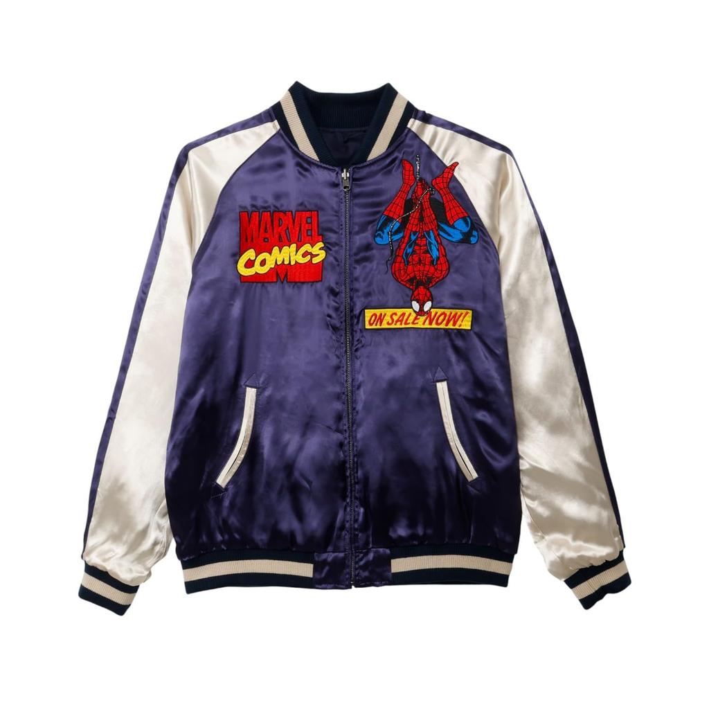 Small Planet Marvel Reversible Sukajan Large Jacket, Spider-Man,