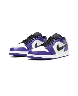 Air 1 Low Черный/Фиолетовый/Белый Мужские Ретро Кроссовки 553558-500