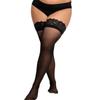 Lace Knee Thigh High Stockings Plus Size Elastic Long Socks XXXL Sexy Plus Size Stocking for Women 4XL 5xl 6xl