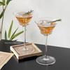 1/2Pcs Japanese Style Martini Cup Reverse Mouth Glass Creative Cocktail Glasses Cups Tall Tower Cups Simple Martini Glass Cup