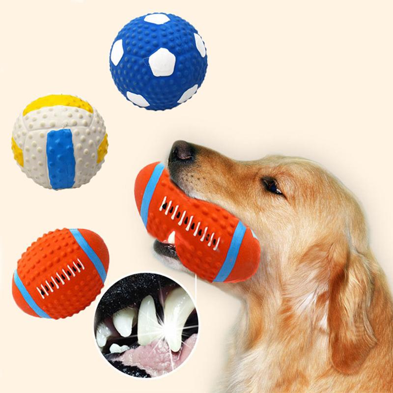 Pet Dog Latex Sound Toy Rugby Football Volleyball Dog Teeth Grinding Toy Relieve Boredom Pet Toy Training Pet Supplies